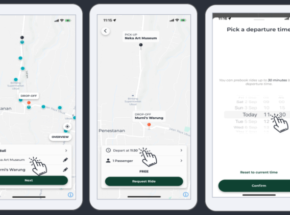 Passenger application for the trail utilizing SWAT Mobility